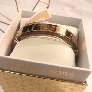 Michael Kors Hinged Bangle Clear Acrylic Bracelet